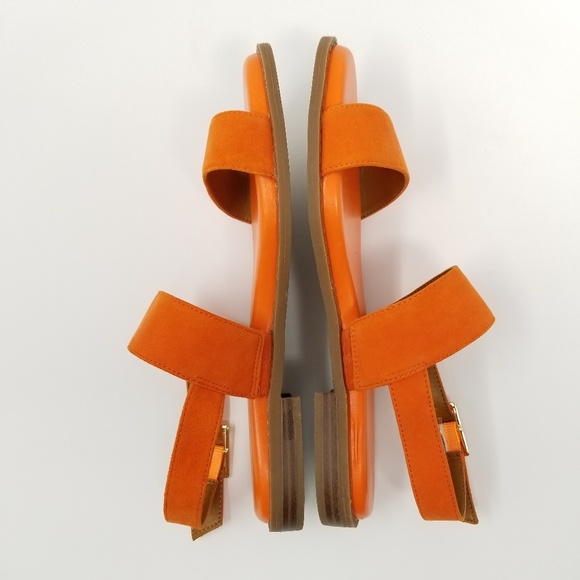 Franco Sarto - Velocity Orange Leather Sandals - Picture 5 of 8
